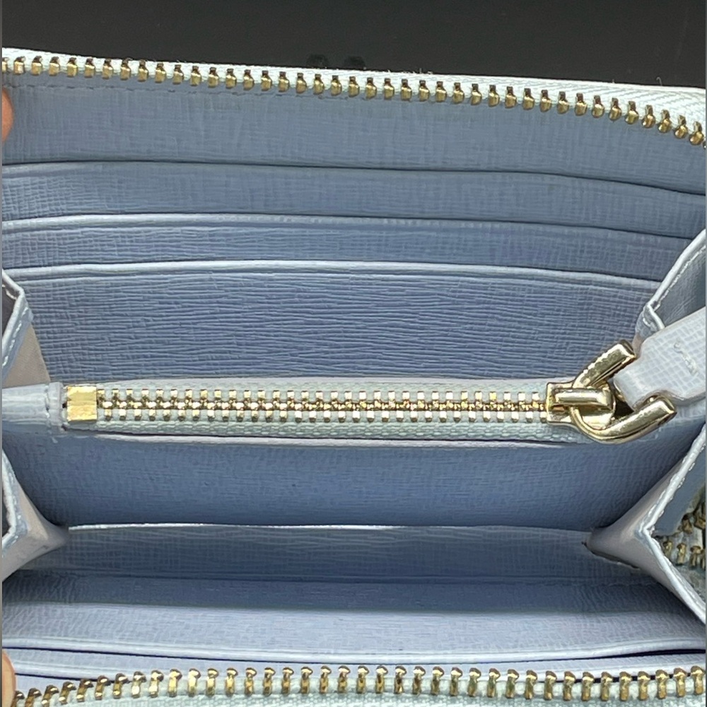 Coccinelle Light Blue Small Leather Wallet - Picture 11 of 16